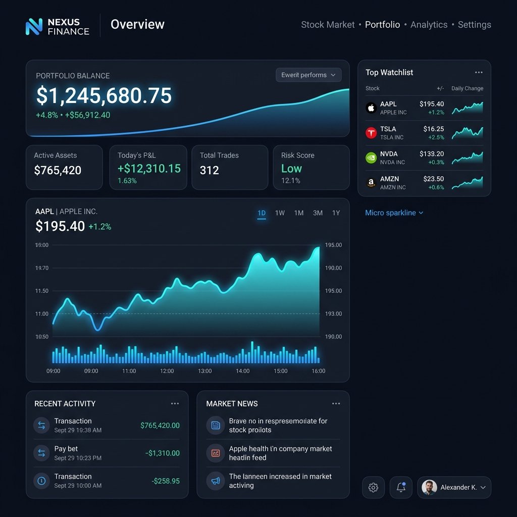 Fintech Dashboard Interface